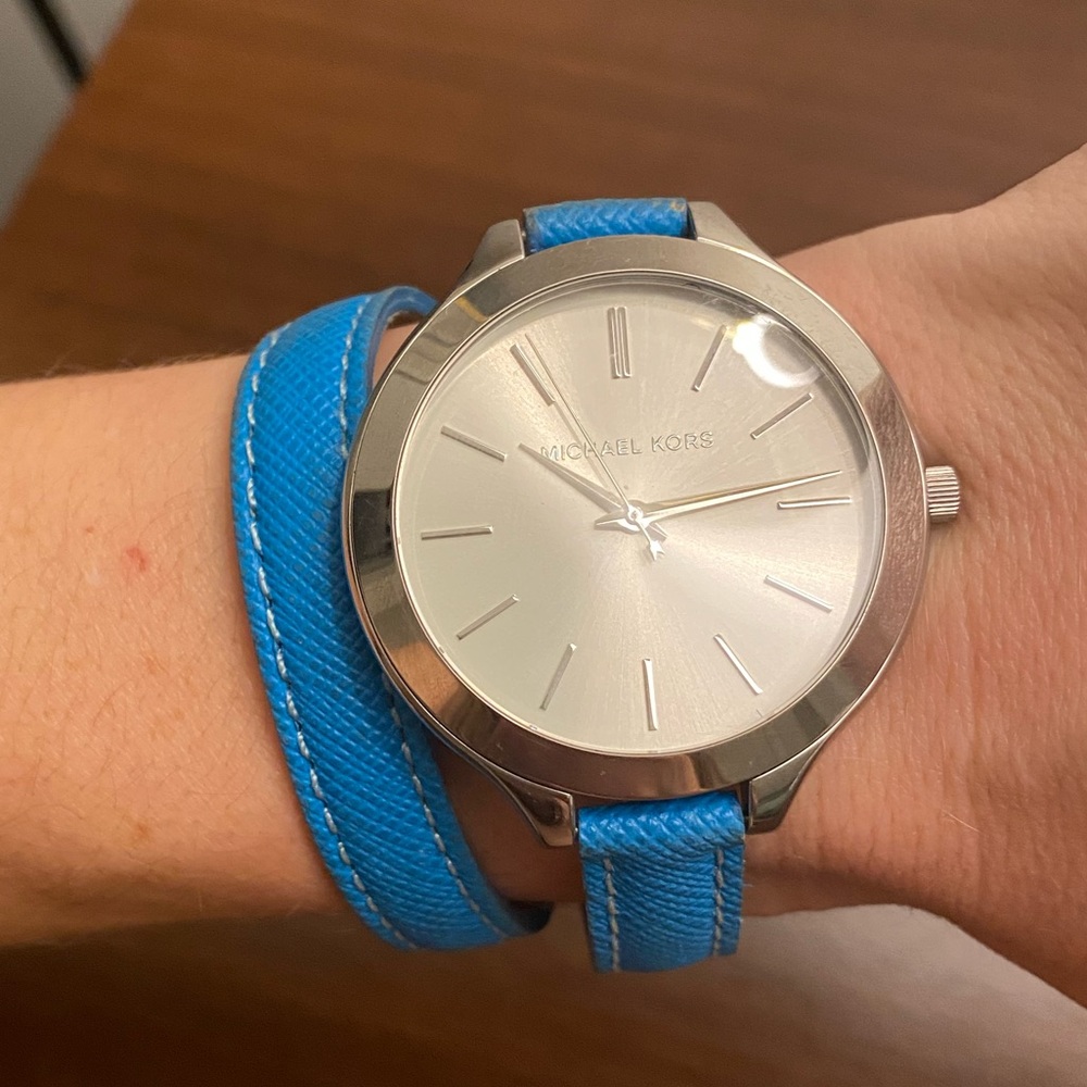 Michael Kors double leather wrap watch
